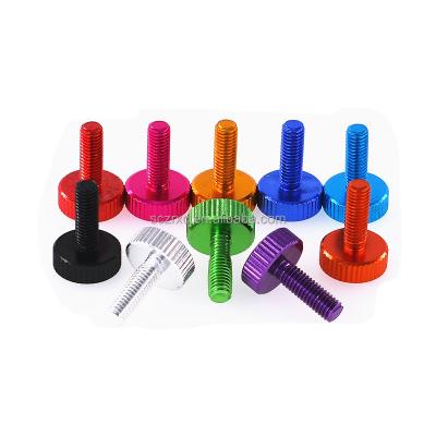 China Cheese Thumb Screws Colorful Knurled Head Aluminum Alloy M3M4M5M6 Anodizing Thumb Screws For Computer Case for sale