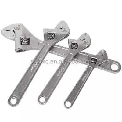 China 15 Inch Adjustable Wrench Carbon Steel Chrome Plated Monkey Wrench Multi Purpose Wrench With Smooth Handle for sale