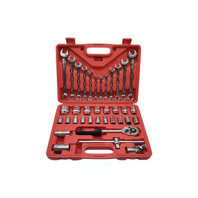 China Repair Tool Kit 37pcs Repairing Tool Box with CRV Ratchet Wrench Socket Wrench Tool Kit for sale