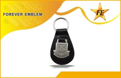 China Genuine , PU , PVC Leather Promotional Keychains With Custom Metal Logo for sale