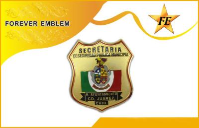 China a polícia militar da polícia feita sob encomenda do chapeamento de ouro 3D Badges/emblema da segurança à venda