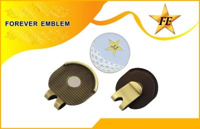 China Metal Golf Hat Clip With Ball Marker Silkscreen Or Offset Printing for sale