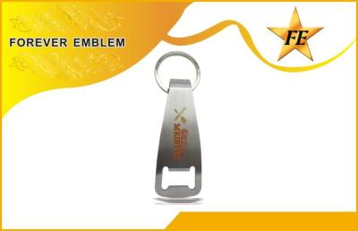 China Stainless Steel Metal Beer Bottle Opener Keychain With Customized Soft Enamel Logo for sale