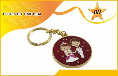 China Metal macio Keychains relativo à promoção do esmalte do chapeamento de ouro para o banquete de casamento à venda