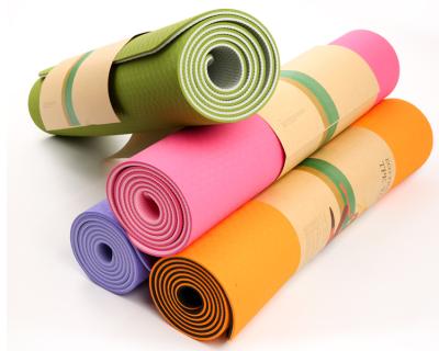 China Eco-Friendly Yoga Exercise Non Slip Fitness Exercise Mat For Yoga Pilates And Floor Exercises Yoga Mat Tpe 6mm for sale