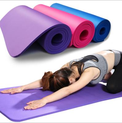 China Eco-friendly yoga mat 10mm thickness yoga mat nbr exercise multifunctional yoga mat for sale