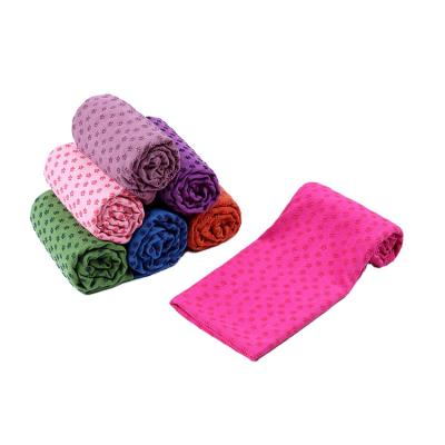 China Silip 183*63cm Non Yoga Mat Towel Non-Slip for Hot Yoga Pilates and Workout with Mesh Bag for sale