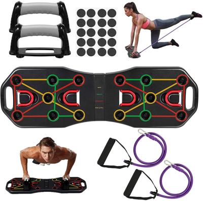 China Portable Foldable Abdominal Abs Fitness Training with Resistance Band System 12 in 1 Push Up Support Board for sale