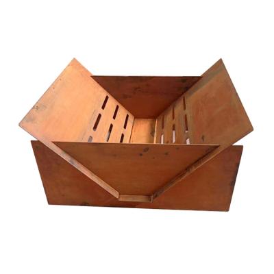 China Factory Stocked Outdoor Customize Garden Wood Burning Corten Steel Fire Pits for sale