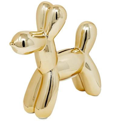 China Illusions Gold Mini Ceramic Dog Bank Indoor Balloon for sale