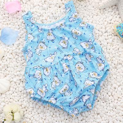 China Wholesale Cute Breathable Cartoon Bikini Baby 0-3 Years Old Infant One-Piece Swimsuit Printed for sale