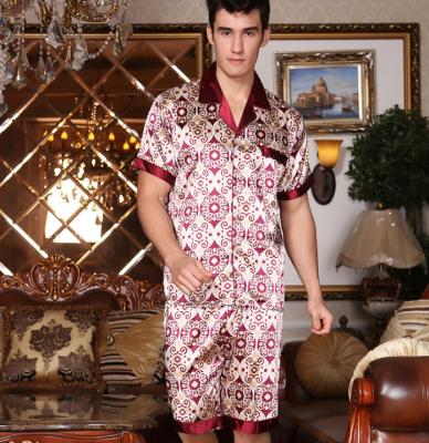 China Hot QUICK DRY Hot Pajamas Shorts Summer Sale Print Print Lounge Shorts Male Casual Wear Men Print Pijama Sleepwear Mens Satin Pajamas for sale