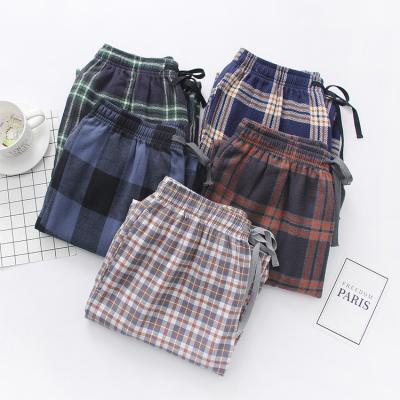 China Autumn Thick Cotton Flannel QUICK DRY QUICK DRY Pants Custom Wholesale Men's Lounge Pants Cotton Plaid Male Pajama Pants Sleep Pants For Men for sale