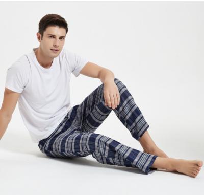 China Autumn Warm QUICK DRY men's QUICK DRY pajama bottoms plus size cotton plaid flannel pajama pants male lounge pants for sale