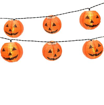 China Hot Sale Solar Powered PVC LED Halloween Decoration Lantern String Light Wholesale for sale