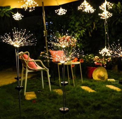 China Hot Selling 009 Solar Led Fireworks String Light 90L/120L Outdoor For Garden/Park/Zoo Decoration for sale