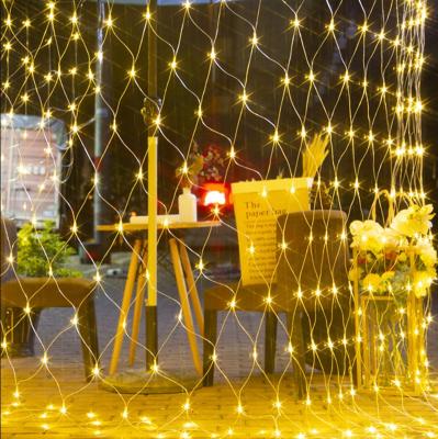 China PVC Halloween Hanging Led Lights Decoration 1.5*1.5M 96LED 3*2M Net Lights Garden Party Decoration Lights for sale