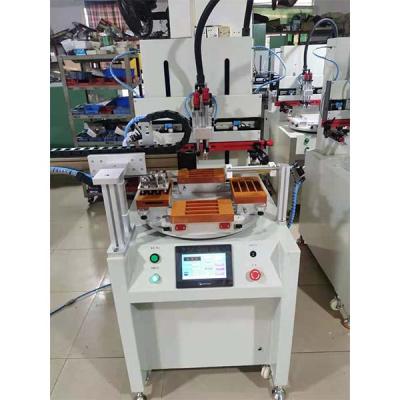 China For machine panel PLC touch screen flat screen printing machine screen printing machine with turntable for sale