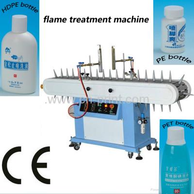 China PE PP Pre Surface Treatment PET Round Bottle Plane Flame Treatment Machine For PP Bottle And Paint Bucket for sale