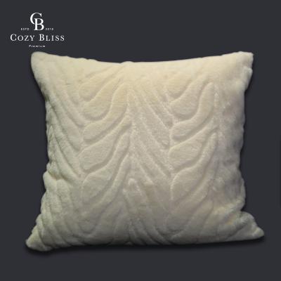 China Anti-Static Comfortable Luxury Faux Fur Bliss18*18 Inch Decorative Cushion Covers For Home Bed Like Christmas for sale