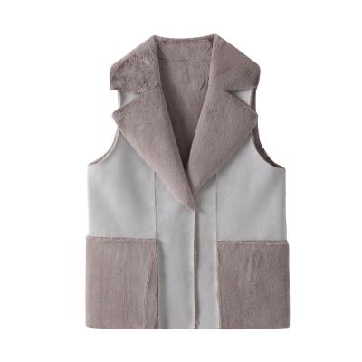 China Bliss New Arrival Thermal Comfortable Women Sleep Tops Fleece Vest Faux Fur Vest For Women Sleepwear for sale