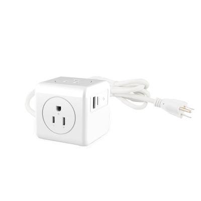 China Durable Cube Socket With USB Converter Household Extension Socket for sale