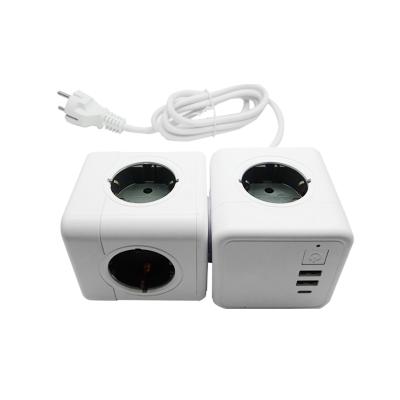 China Durable High Quality Universal Electrical Strip Rubik's Power Socket Electrical Switch Extension Cube Tower for Desktop for sale