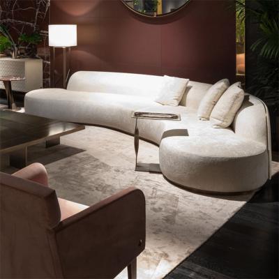 China September Promotion Hot Sale Modern Designer Couch Super Modern Velvet White Luxury Living Room Sofas (Others) for sale