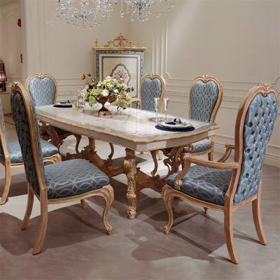 China September Adjustable Super Promotion Royal Marble Table (Other) Dining Set Luxury Wood Dining Tables Modern Dining Tables And Chair Set for sale