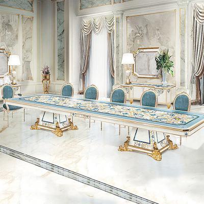 China September Promotion Super Adjustable Rectangular Marble Dining Table (Other) Set 10 Seaters Luxury Dining Room Dining Table Set Furniture for sale