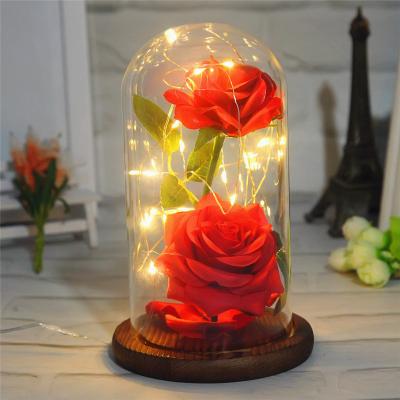 China Fabulous Natural Touch as Real Rose Crafts Preserved in Glass Dome as a Gift to Girlfriend for sale