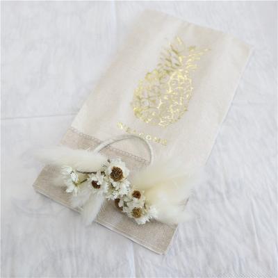 China E07461 Amazon Viable Hot Sale Dried Flower Ring Napkins Ring Handmade Napkin Rings For Wedding Napkin Decoration for sale