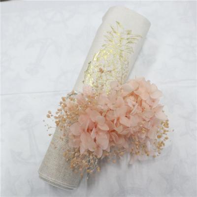 China H050426 Viable Handmade Flower Napkin Rings Napkin Rings Holder Dried Flower Napkin Ring For Wedding, Party Table Setting Decor for sale