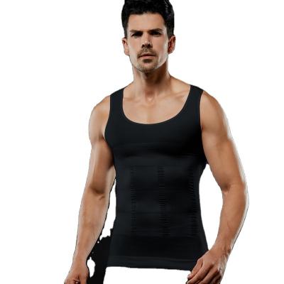 China Antibacterial Multiple Abdominal Pressure Body Shaper Vest Seamless Men Shapewear For Sports for sale