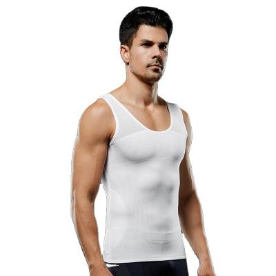 China 2022 Hot Sale High Quality Logo Men's Sleeveless Compression Men's Logo Shapewear Quick Dry Custom Body Antibacterial for sale