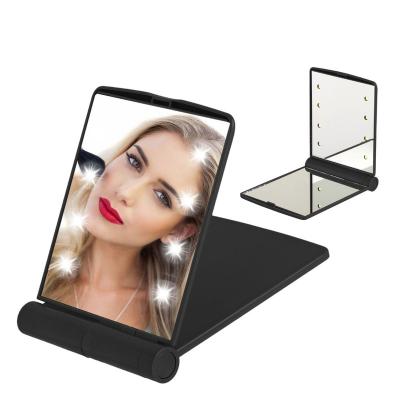 China Lighted portable makeup mirror with lamp for sale