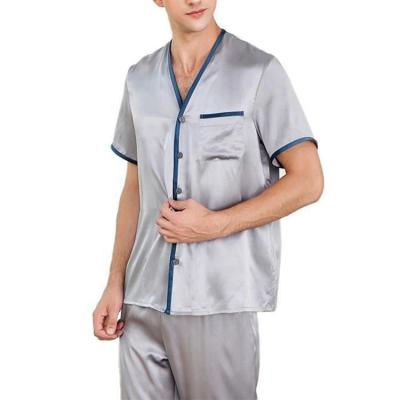 China Breathable Multi Color Men Cotton Breathable High End Sexy Shorts Sheathed Shirt Pants Pajamas Set Sleepwear for sale