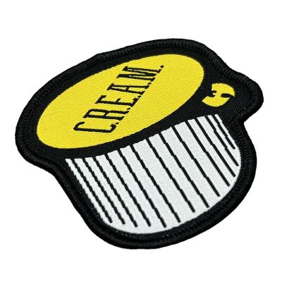 China Custom High Quality 3D Apparel Embroidery Patch Label Collar Iron On 3D Woven Label Patch for sale