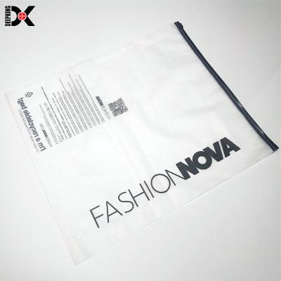 China Custom Hot Sale Recyclable Logo Frosted Transparent Packaging Plastic Printed Ziplock Bags PVC Zip Lock Bag for sale