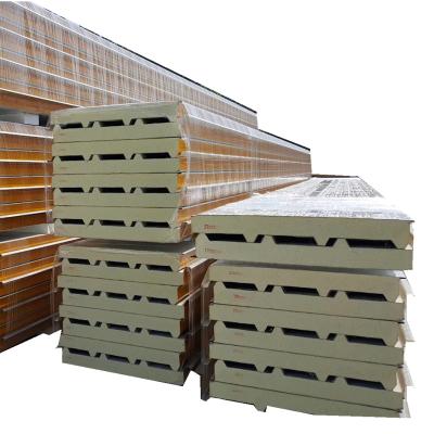 China Modern Pu Insulated Polyurethane Sandwich Exterior Wall Panel For Cold Storage for sale