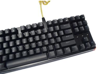 China PC Computer Bezel Keyboard 87 Keys LED Backlight Double Color Plastic Keycap for sale