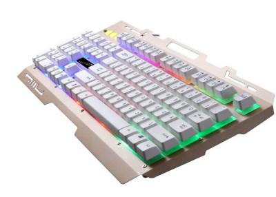 China Colorful LED Illuminated Wireless Keyboard Ergonomic Green Quiet Gaming Keyboard for sale