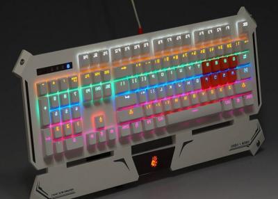 China Multimedia verdrahteten Regenbogen-von hinten beleuchtete Spiel-Tastatur-kundenspezifische mechanische Tastatur zu verkaufen