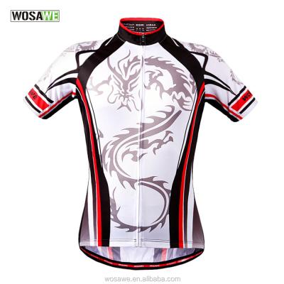 China Wosawe Antibacterial Sublimation Wear Bike Shirts Quick Dry 100% Polyester Bicycle Cycling Tops for sale