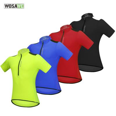 China 2018 Antibacterial Half Zipper Solid Design New Arrival WOSAWE Cycling Clothing Men Women Singlet Bicycle for sale