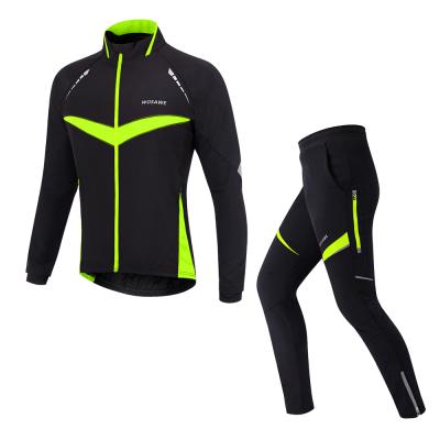 China Breathable Pro Mens Cycling Cycling Jersey Set / Winter Thermal Fleece Windproof Cycling Jackets for sale