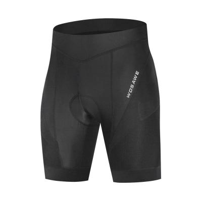 China WOSAWE Antibacterial 3D Padded Shockproof Men's Cycling Shorts Stretch Anti-Slip Tights M-3XL Black Road Bike for sale