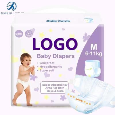 China Wholesale Soft Absorption Disposable Baby Diapers Low Price Baby Plain Weave Training Pants Pull Up Diapers for sale