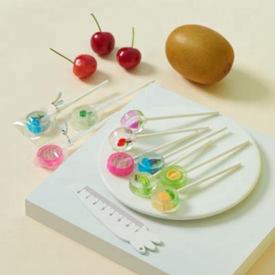 China Safety 6g Natural Delicious Colorful Handmade Crystal Soft Rod Crystal Fruit Sliced ​​Lollipop for sale