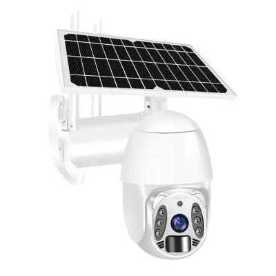 China Human Motion Tracking IP 1080P Battery Waterproof Outdoor Wireless Ptz 4G Sim Card Solar Powered Security Video Camera Surveil for sale